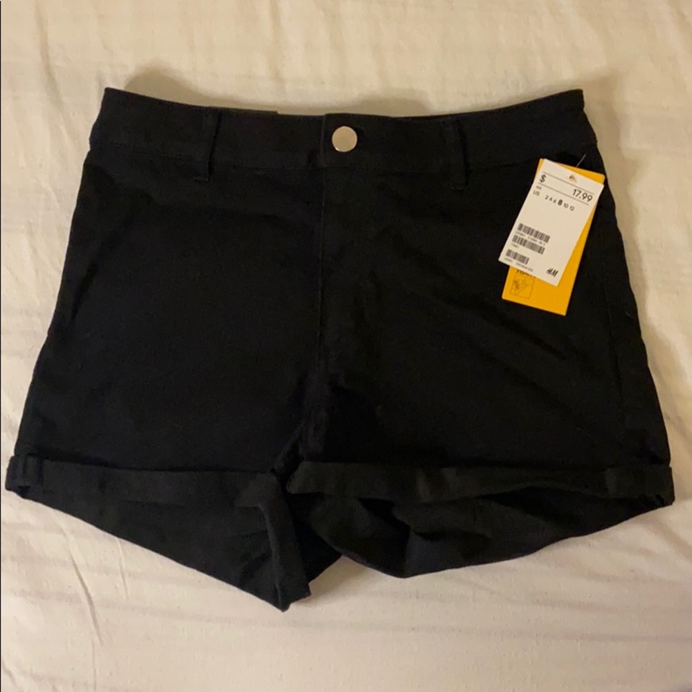 NWT High Waisted Black Shorts